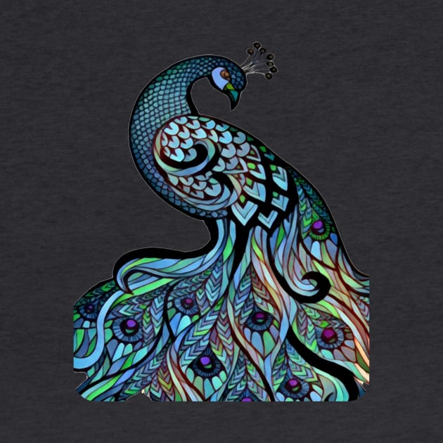 Colorful Graphic Peacock by AlondraHanley